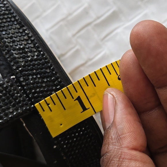 Lady Couture Black Strass Strappy High Heels Prom - Picture 10 of 11